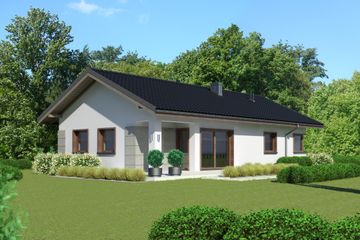  Projekt domu przy Pastelowej 15 D (KRK1544) - projekt domu parterowego - Zdjęcie 2