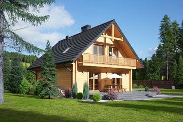  Projekt domu Ścinawka dw 9 (KRP2258) - projekt domu parterowego z poddaszem - Zdjęcie 2