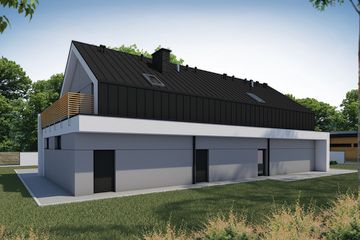  Projekt budynku usługowego Budynek mieszkalno-usługowy BMU-315 (SKA1072) - projekt budynku parterowego z poddaszem - Zdjęcie 3