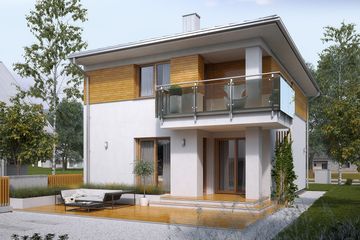  Projekt domu Sekwoja W (BSA2187) - projekt domu z pełnym piętrem - Zdjęcie 2