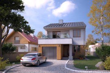  Projekt domu Sekwoja W2 (BSA2188) - projekt domu z pełnym piętrem - Zdjęcie 1