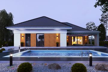  Projekt domu Kasjan z garażem 2-st. [A] (WRF1773) - projekt domu parterowego - Zdjęcie 4