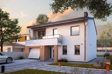  Projekt domu Dąb 2 W2 (BSA2193) - projekt domu z pełnym piętrem - Zdjęcie 1