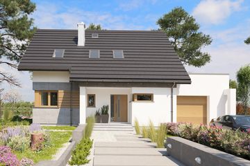  Projekt domu Pamela (1414) (KRD2626) - projekt domu parterowego z poddaszem - Zdjęcie 2