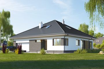  Projekt domu E-235 (WAX1142) - projekt domu parterowego - Zdjęcie 1