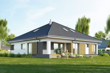 Projekt domu E-235 (WAX1142) - projekt domu parterowego - Zdjęcie 2