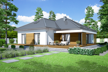  Projekt domu Kalwados modern (WOF1120) - projekt domu parterowego - Zdjęcie 2