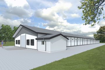  Projekt kurnika Kurnik Gama 2 na 17 500 sztuk brojlerów (BSG1016) - projekt kurnika parterowego - Zdjęcie 1
