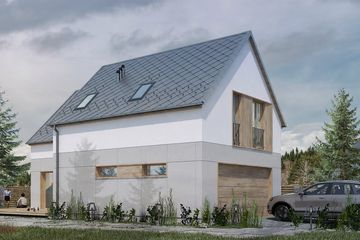  Projekt domu Optymalny 04 (KZB1032) - projekt domu parterowego z poddaszem - Zdjęcie 2