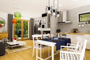  Projekt domu Mazurek III z garażem 1-st. bliźniak [A-BL1] (WRF1960) - projekt domu parterowego z poddaszem - Zdjęcie 5