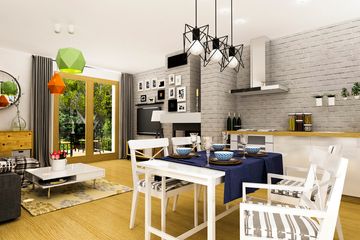  Projekt domu Mazurek III z garażem 1-st. szeregówka [A-SZ] (WRF1962) - projekt domu parterowego z poddaszem - Zdjęcie 5