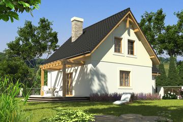  Projekt domu Ala III z garażem 1-st. [A] (WRF1983) - projekt domu parterowego z poddaszem - Zdjęcie 2