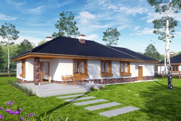  Projekt domu Filipek z garażem 2-st. [A1] (WRF1984) - projekt domu parterowego - Zdjęcie 2