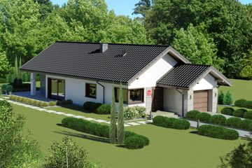  Projekt domu przy Pastelowej 15 D bis (KRK1546) - projekt domu parterowego - Zdjęcie 1