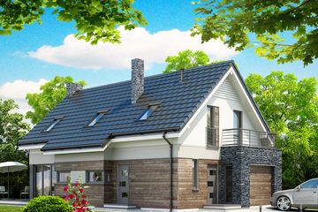  Projekt domu Kacper (WRX1062) - projekt domu parterowego z poddaszem - Zdjęcie 3