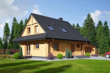  Projekt domu Jodłownik 13g dw (KRP2261) - projekt domu parterowego z poddaszem - Zdjęcie 2