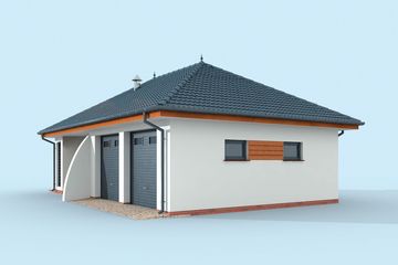  Projekt budynku gospodarczego G315 szkielet drewniany budynek gospodarczy (SLN2601) - projekt budynku parterowego - Zdjęcie 4