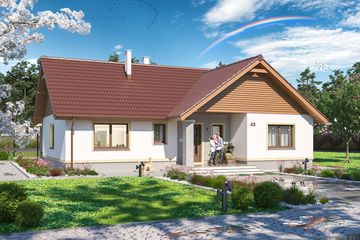  Projekt domu Tracja 3 (WOE1132) - projekt domu parterowego - Zdjęcie 1