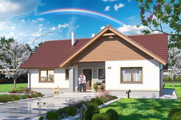  Projekt domu Tracja 3 (WOE1132) - projekt domu parterowego - Zdjęcie 2