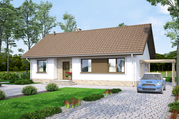  Projekt domu Mokka 3 (WOF1080) - projekt domu parterowego - Zdjęcie 3