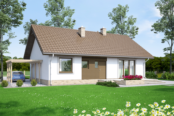  Projekt domu Mokka 3 (WOF1080) - projekt domu parterowego - Zdjęcie 4