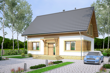  Projekt domu Migdał (WOF1017) - projekt domu parterowego z poddaszem - Zdjęcie 3