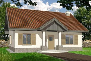  Projekt domu Angela A garaż (WRD2754) - projekt domu parterowego z poddaszem - Zdjęcie 1