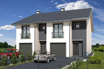  Projekt domu Konrad - dwulokalowy l+p (WRD2768) - projekt domu z pełnym piętrem - Zdjęcie 1