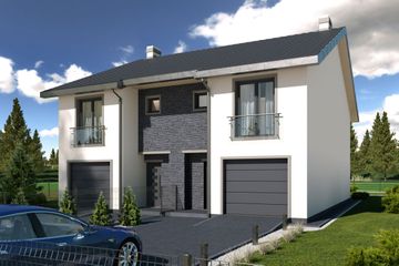  Projekt domu Konrad 1 - dwulokalowy LLL (WRD2770) - projekt domu z pełnym piętrem - Zdjęcie 2