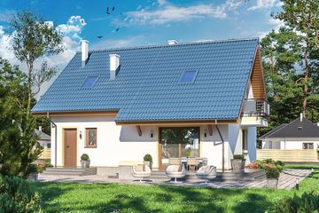  Projekt domu Amant (WOE1032) - projekt domu parterowego z poddaszem - Zdjęcie 3