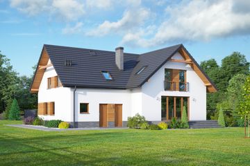  Projekt domu Gładyszów 72 (KRP2263) - projekt domu parterowego z poddaszem - Zdjęcie 2