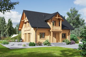  Projekt domu Paczków 3 dw (KRP2266) - projekt domu parterowego z poddaszem - Zdjęcie 1