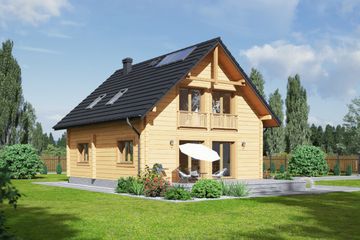  Projekt domu Paczków 3 dw (KRP2266) - projekt domu parterowego z poddaszem - Zdjęcie 2