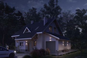  Projekt domu Krab Alfa (1208) (KRD2173) - projekt domu parterowego z poddaszem - Zdjęcie 3