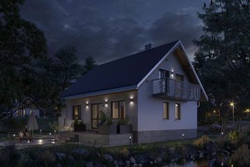  Projekt domu Krab Alfa (1208) (KRD2173) - projekt domu parterowego z poddaszem - Zdjęcie 4