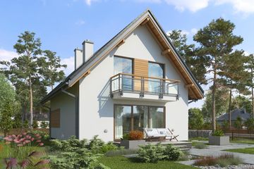  Projekt domu Grześ (1494) (KRD1451) - projekt domu parterowego z poddaszem - Zdjęcie 2