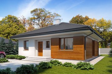 Projekt domu Elsa drewniana (BSE1149) - projekt domu parterowego - Zdjęcie 1