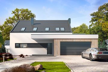  Projekt domu Nela (BSE1150) - projekt domu parterowego z poddaszem - Zdjęcie 1