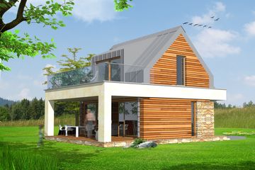  Projekt domu MD-1A (KKA1035) - projekt domu parterowego z poddaszem - Zdjęcie 5