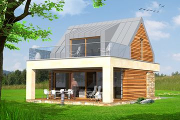  Projekt domu MD-1A (KKA1035) - projekt domu parterowego z poddaszem - Zdjęcie 7