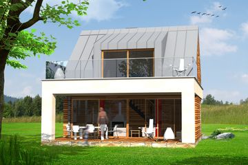  Projekt domu MD-1A (KKA1035) - projekt domu parterowego z poddaszem - Zdjęcie 9