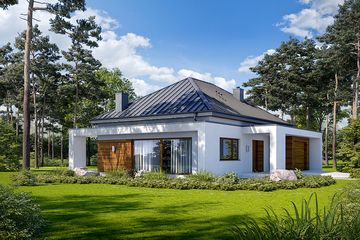  Projekt domu Ciekawy D48 (WWB1048) - projekt domu parterowego - Zdjęcie 1