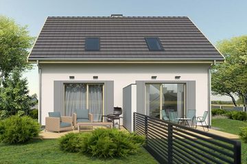  Projekt domu Morski 1 - bliźniak LLL (WRD2775) - projekt domu parterowego z poddaszem - Zdjęcie 2