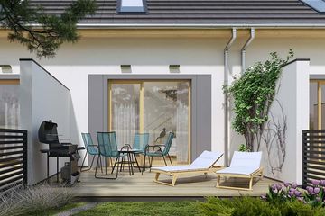  Projekt domu Morski 1 - bliźniak LLL (WRD2775) - projekt domu parterowego z poddaszem - Zdjęcie 3