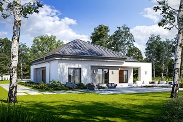  Projekt domu Interesujący D50 (WWB1050) - projekt domu parterowego - Zdjęcie 2