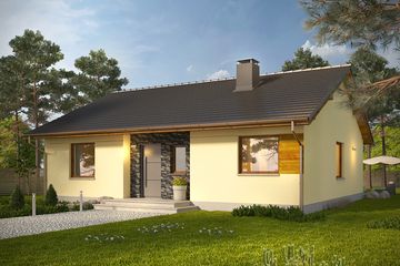  Projekt domu Cytrynka (WRN1438) - projekt domu parterowego - Zdjęcie 1