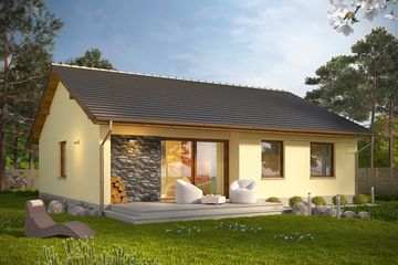  Projekt domu Cytrynka (WRN1438) - projekt domu parterowego - Zdjęcie 2
