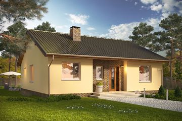  Projekt domu Kremówka (WRN1439) - projekt domu parterowego - Zdjęcie 1