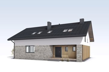  Projekt domu Słoneczny 2 (BSA2201) - projekt domu parterowego z poddaszem - Zdjęcie 2