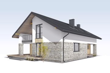  Projekt domu Słoneczny 2 (BSA2201) - projekt domu parterowego z poddaszem - Zdjęcie 3